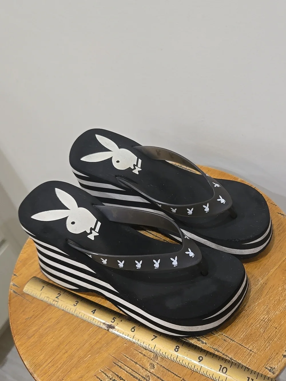 Vintage Y2K Playboy Platform Sandals Size 8